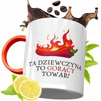 Kubek Pomarańczowy Dla Dziewczyny Na Prezent Z Nadrukiem Ze Zdjęciem