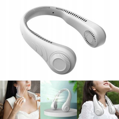 PRZENOŚNY WENTYLATOR NA SZYJĘ MINI BEZŁOPATKOWY CHŁODZIARKA AKUMULATOROWY na Arena.pl