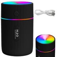 Nawilżacz powietrza dyfuzor zapachowy lampka nocna inhalacja czarny