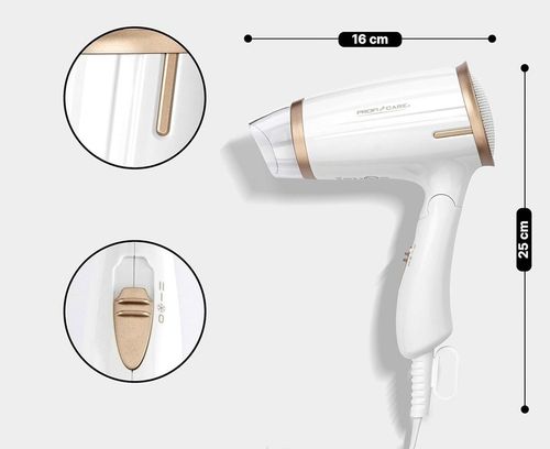 SUSZARKA DO WŁOSÓW SKŁADANA Turystyczna MOCNA 1400W Zimny Nawiew na Arena.pl