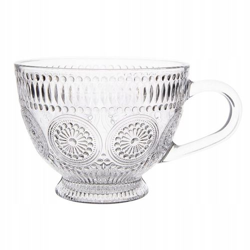 Zestaw 6 filiżanek do kawy szklanki kubki szklane Altom Design Daisy 430 ml na Arena.pl