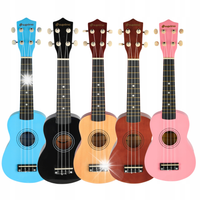 UKULELE SOPRANOWE POKROWIEC KOSTKI TUNER STRUNY DLA DZIECI DO NAUKI ZESTAW