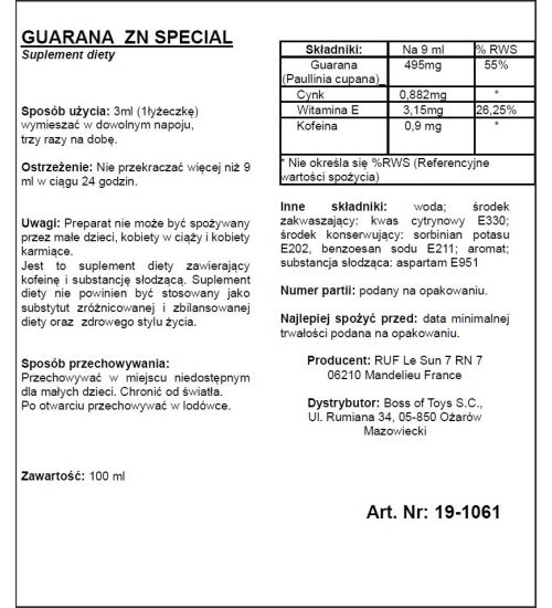 Afrodyzjak Guarana 100 ml zdjęcie 4