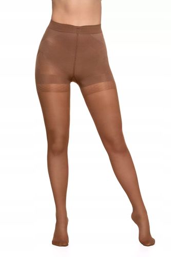 MODELUJĄCE RAJSTOPY DAMSKIE 20 DEN efekt push-up Beżowe Gładkie MORAJ r.5 na Arena.pl