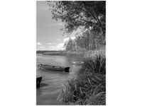 80CM 120 OBRAZ ŁÓDKI JEZIORZE ŚCIENNY