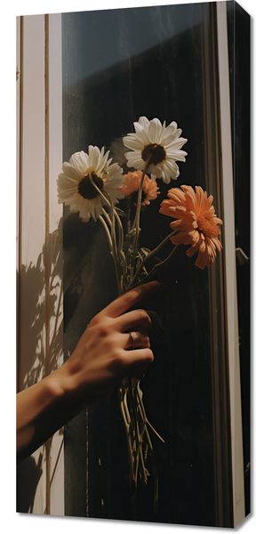 Obraz 40x90cm Promienie i Płatki zdjęcie 1