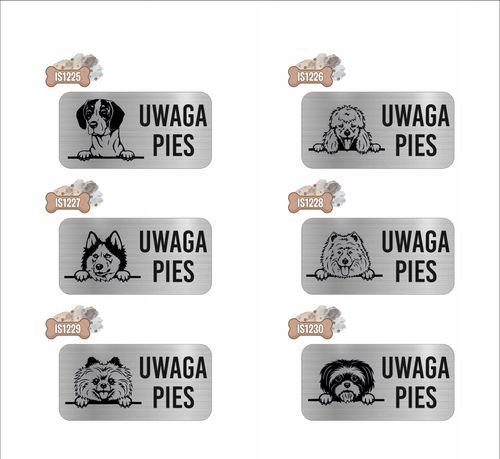 GRAWER Tabliczka nierdzewna 20x10 cm UWAGA PIES AMERICAN PIT BULL TERRIER na Arena.pl