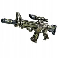 KARABIN MASZYNOWY PISTOLET ZABAWKA INTERAKTYWNA BROŃ DŹWIĘK ŚWIATŁA LED