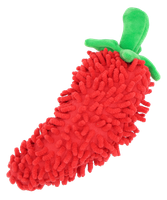 Pluszowa zabawka dla psa szenilowa papryka z piszczałką 24x10 cm UNIQ PETS