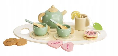 CUKIERNIA DREWNIANY ZESTAW DO HERBATY SERWIS KAWOWY AKCESORIA DO ZABAWY FI na Arena.pl