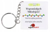 BRELOK MIARKA POZIOMICA nadruk UV napis LOGO mikołajkowy gadżet reklamowy