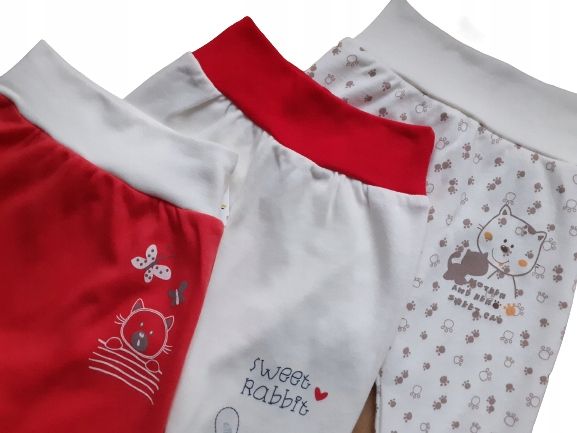 Półśpiochy dla maluszka 80 bawełna bezucisk. 3 pak zdjęcie 7