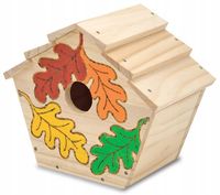 DREWNIANY DOMEK DLA PTAKÓW ZRÓB TO SAM DO ZŁOŻENIA POMALOWANIA MELISSADOUG