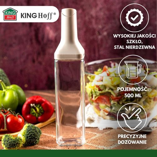 szklana butelka 500ml z nalewakiem do octu i oliwy kinghoff kh-2004 na Arena.pl