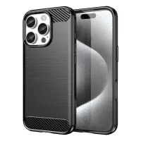 etui silikonowe carbon case do iphone 16 pro max - czarne