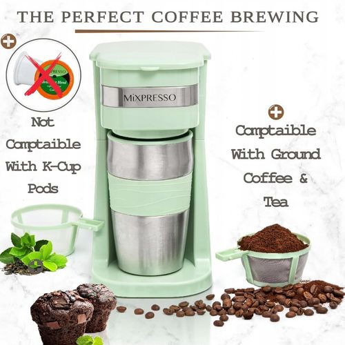 EKSPRES PRZELEWOWY Z KUBKIEM TERMICZNYM CUCINOVA ZIELONY na Arena.pl