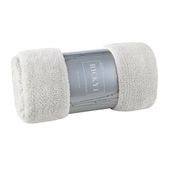 Koc flano 150X200 srebrny