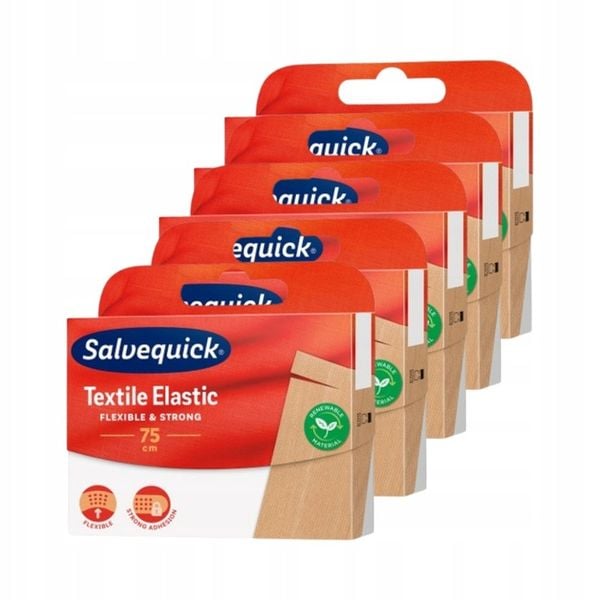 Salvequick Textile Elastic - elastyczny plaster do cięcia - 75cm zdjęcie 1