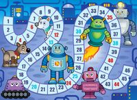 FOTOTAPETA dziecięca ROBOTY GRA PLANSZA 200x130