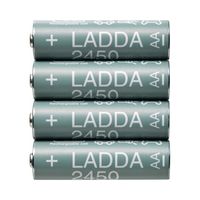 2X Akumulatorki IKEA LADDA AA 2450mAh R6 1.2V NiMH 4 szt Baterie do ładowar