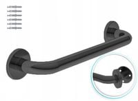 UCHWYT ŁAZIENKOWY CZARNY 30 cm PORĘCZ PRYSZNICOWA DLA NIEPEŁNOSPRAWNYCH