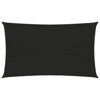Żagiel przeciwsłoneczny, 160 g/m², czarny, 2x5 m, HDPE