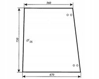 szyba boczna - bok do ciągnika Fendt Farmer 300 LS LSA