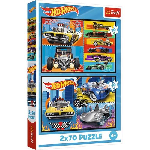 ND01_247671 PUZZLE 2x70 Samochodziki /Hot Wheels na Arena.pl