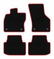 Dywaniki welurowe CARLUX-RED do VW Passat B8 2015- czarne z czerwonym