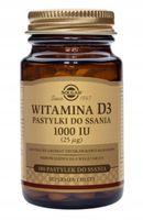 Solgar Witamina D3 1000 j.m. 100 past. do ssania