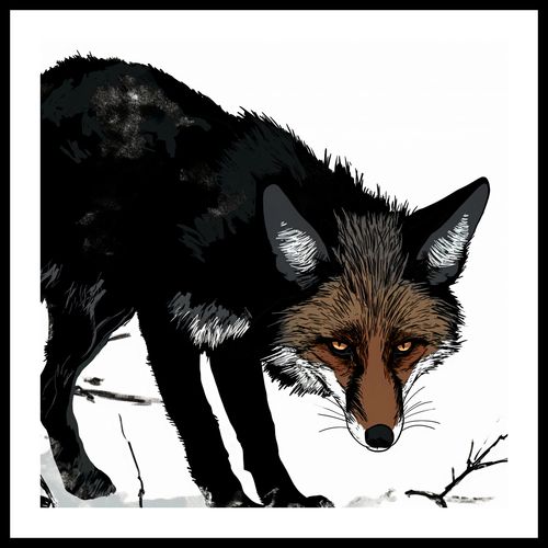Plakat 70x70cm Nieufny Lis na Arena.pl