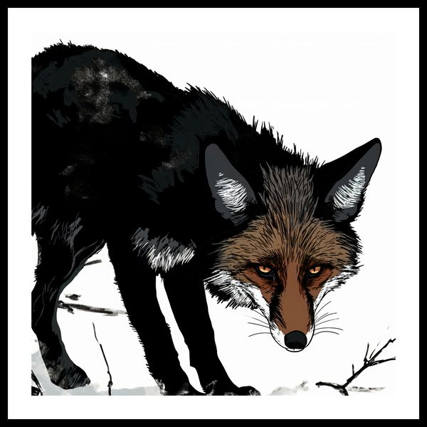 Plakat 70x70cm Nieufny Lis zdjęcie 3