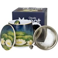 Kubek baryłka 430ml z zaparzaczem Monet Nenufars porcelana prezent herbata
