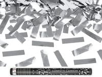 Tuba z konfetti, srebrny, 60cm