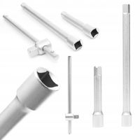 Zestaw przedłużek pokrętło 1/2'' klucze kwadrat przedłużki crv KD10200