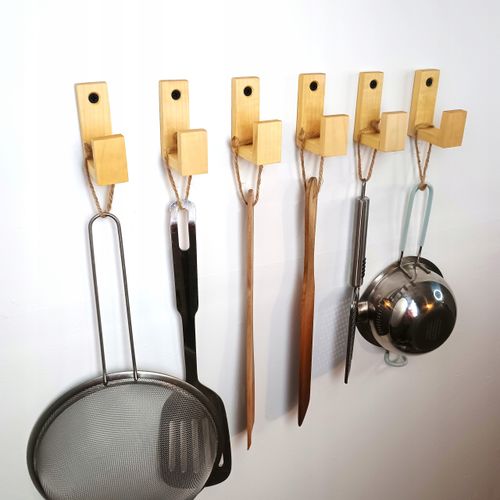 Wieszaki Dziecięce drewniane Haczyk na Kubki ubrania pojedynczy na ścianę na Arena.pl