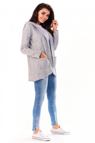 Sweter Kardigan Model A196 Grey - awama  S/M na Arena.pl