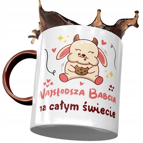 Kubek Bordowy Dla Babci Babuni Na Dzień Babci Z Nadrukiem Ze Zdjęciem na Arena.pl