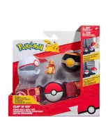 Zestaw Pokemon pas + 2 Pokeballe + figurka Charmander Zabawka dla dziecka