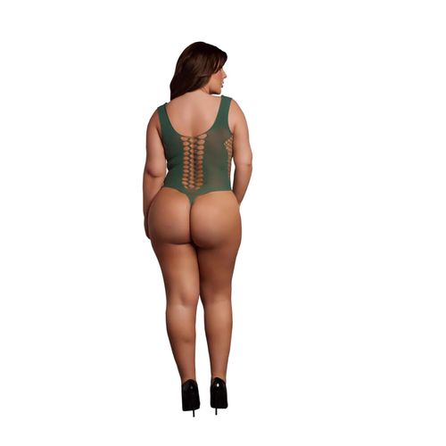 v-neck teddy with opaque panels - queen size na Arena.pl