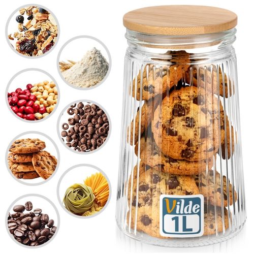 szklany pojemnik kuchenny na produkty sypkie 1l 229247 na Arena.pl