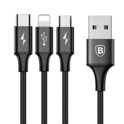 Baseus Kabel Rapid USB 3w1 Micro Usb + USB C + Lighting na Arena.pl
