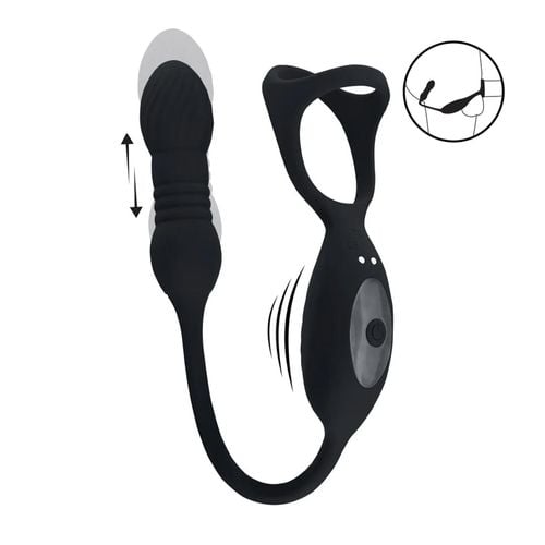 vibrating and thrusting silicone tri o cockring with prostate na Arena.pl