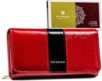 Damski portfel skórzany PETERSON duży RFID na karty dokumenty skóra RFID