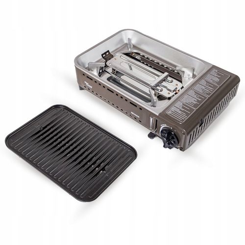 GRILL TURYSTYCZNY na KARTUSZ gazowy ALPEN CAMPING NEVADA + WALIZKA + 8x GAZ na Arena.pl