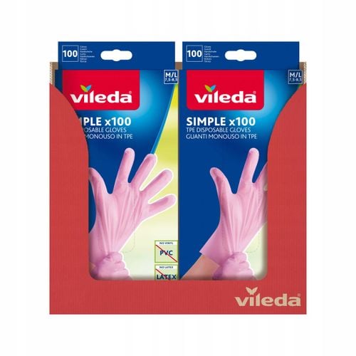 Rękawice Vileda Simple x100 M/L na Arena.pl