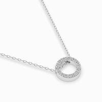 naszyjnik z białego złota 585 z diamentem (brylantem) 0,09 ct g/si