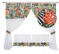 Firana kuchenna komplet zazdrostka TROPIKI dżungla