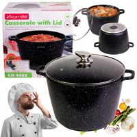 GARNEK DUŻY GAR z powłoką marmurkową 10 L INDUKCJA gaz KAMILLE