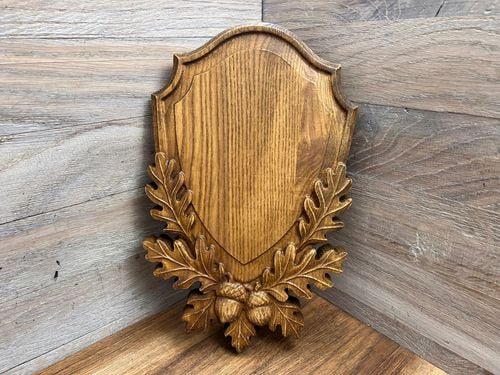 Trofeum myśliwskie z drewna pod poroże, czacha, na prezent dla myśliwego na Arena.pl